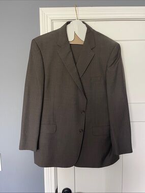 Jos. A. Bank Men's Dark Charcoal Two-Button Suit Jacket